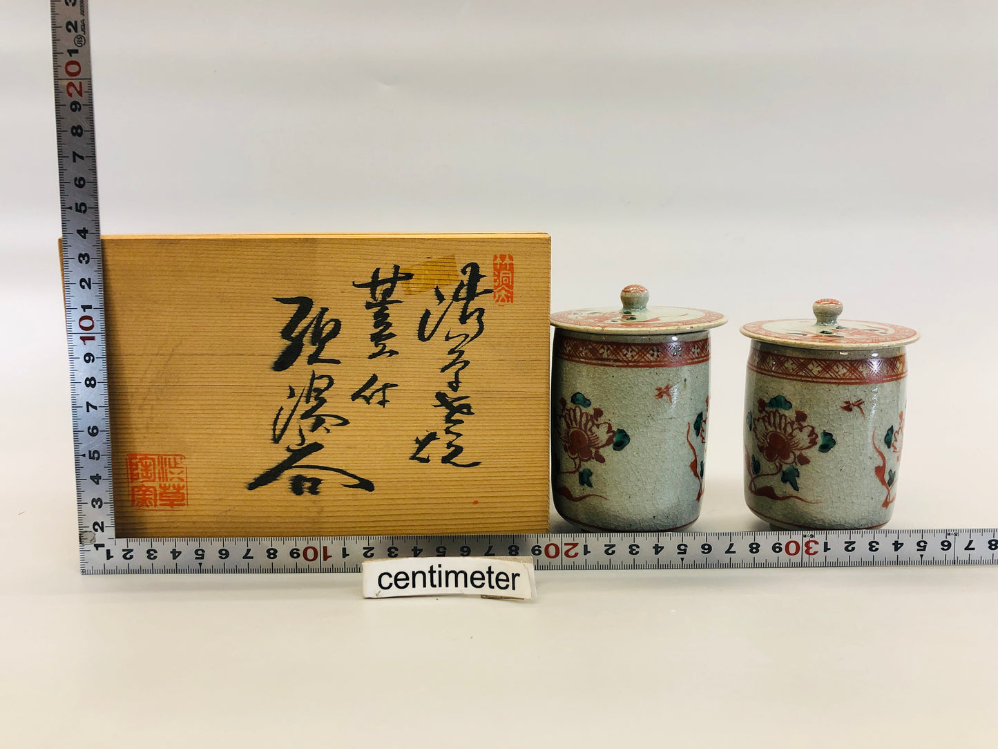Y5382 YUNOMI Shibukusa-ware cup signed box Japan antique tea ceremony pottery