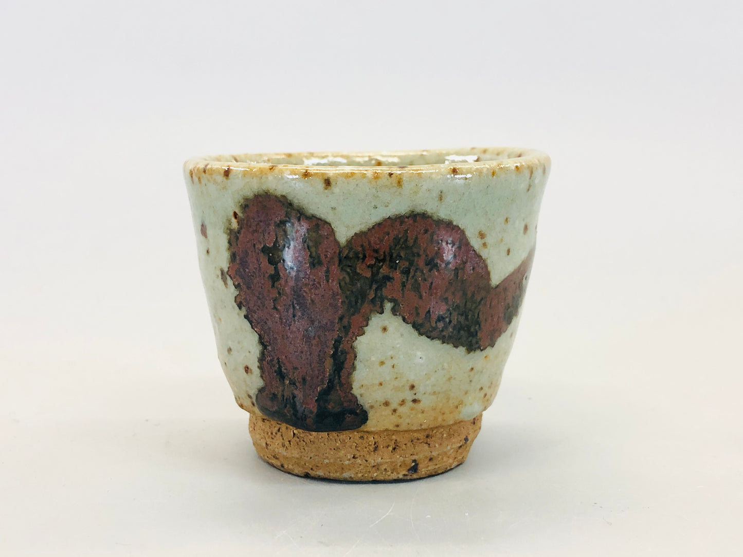 Y5389 CHAWAN Tokoname-ware Sake Cup signed box Japanese bowl pottery antique