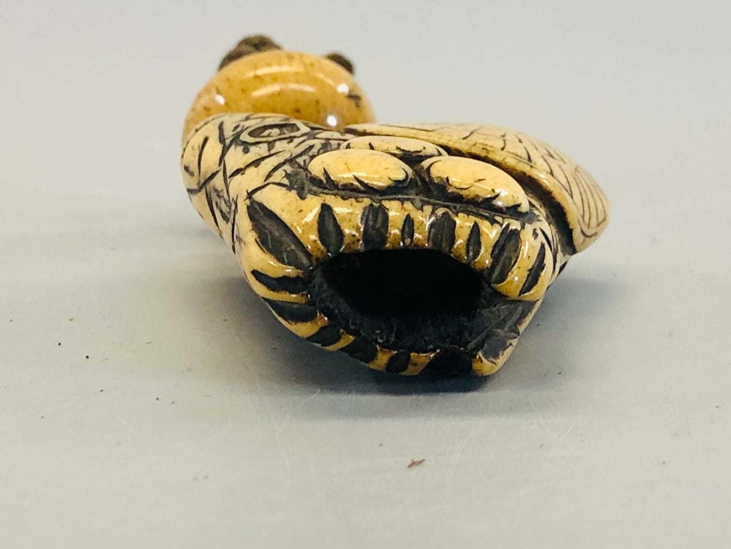 Y5414 NETSUKE Kotsu sculpture Japan antique kimono accessory traditional vintage