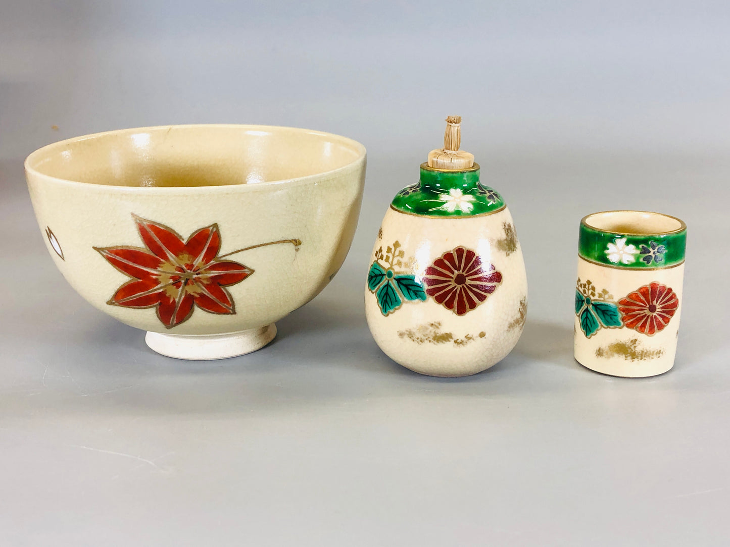 Y5421 BOX Negoro lacquer utensils set Japan antique tea ceremony vintage