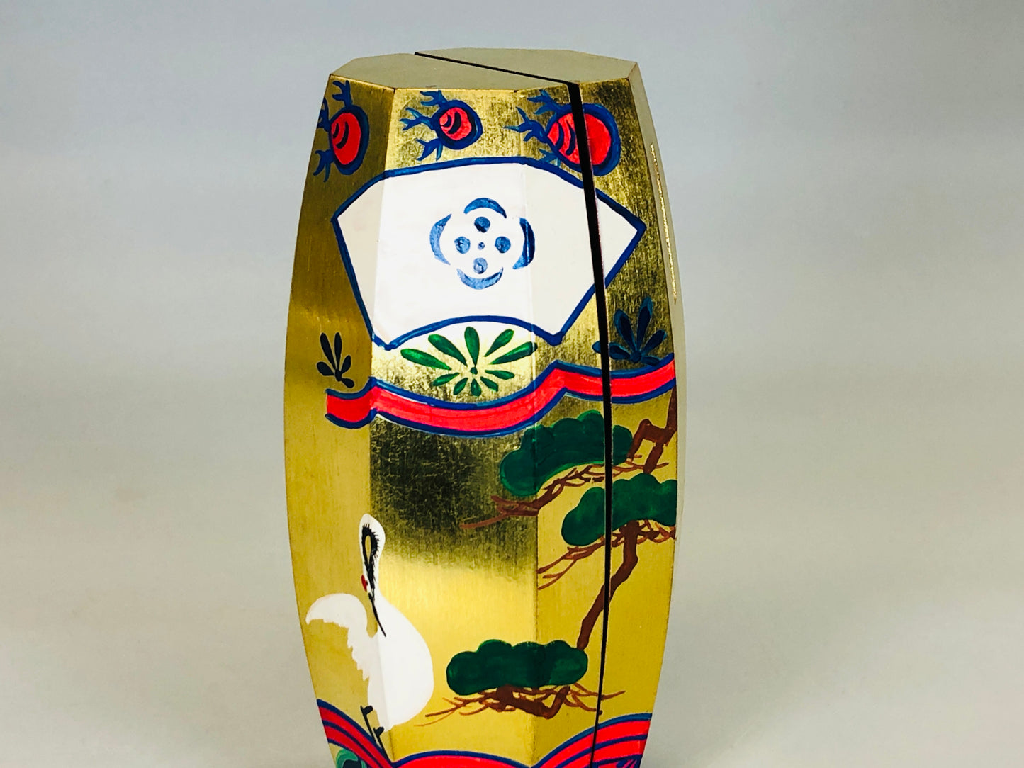 Y5422 BOX Makie kougou signed box Japan antique incense container case vintage