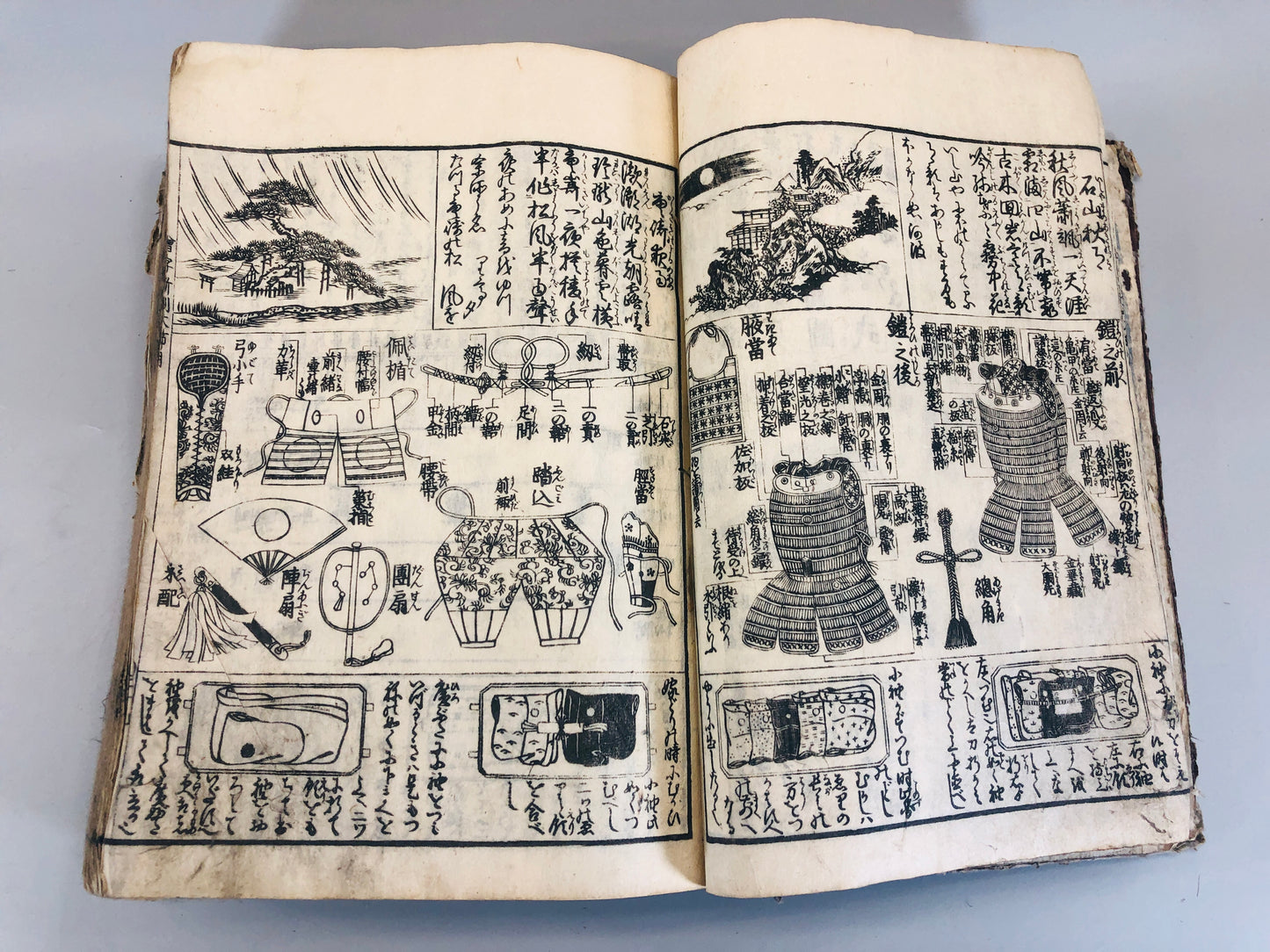 Y5456 WOODBLOCK PRINT Japanese style book encyclopedia Japan Ukiyoe antique art