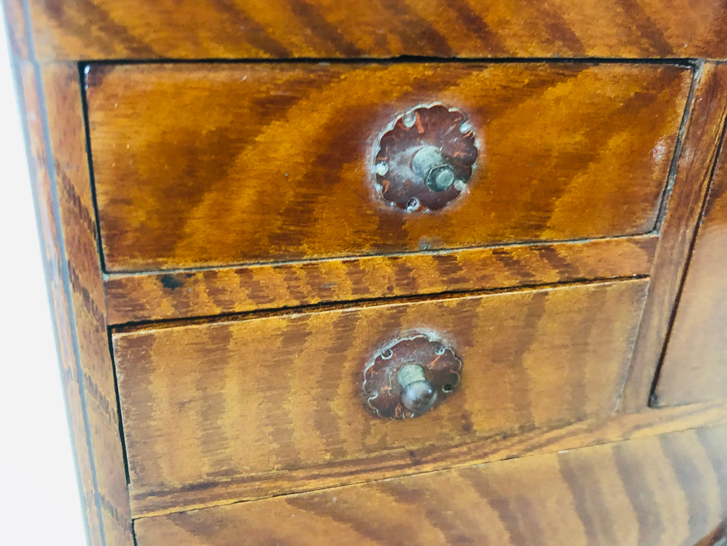 Y5472 TANSU Zelkova Suzuri small drawer chest Tamamoku Japan antique vintage
