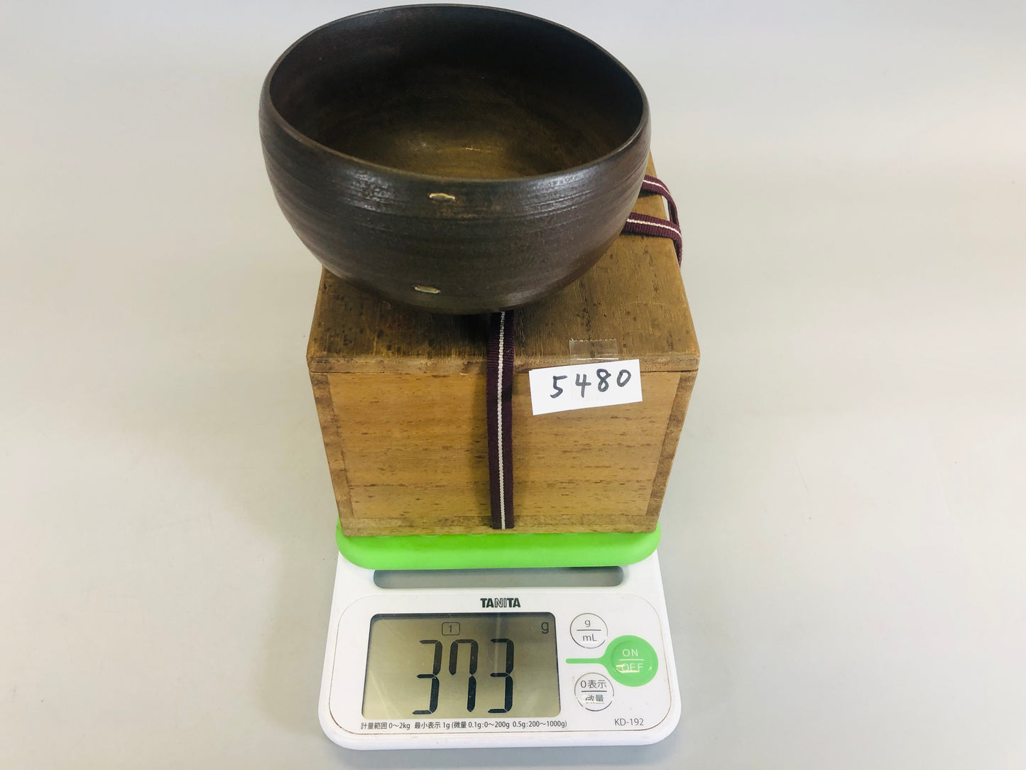 Y5480 CHAWAN Tokoname-ware signed box kintsugi Japan antique tea ceremony bowl