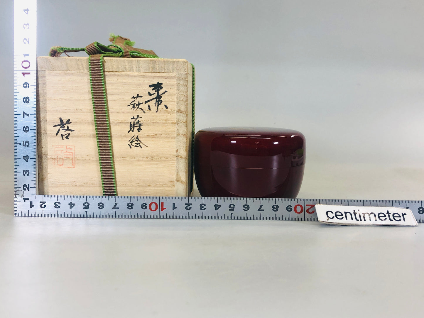 Y5490 NATUME Makie Caddy bell cricket signed box  Japan Tea Ceremony antique