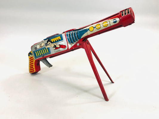 Y5496 TIN TOY Astro Boy robot pistrol gun Osamu Tezuka Japan antique vintage