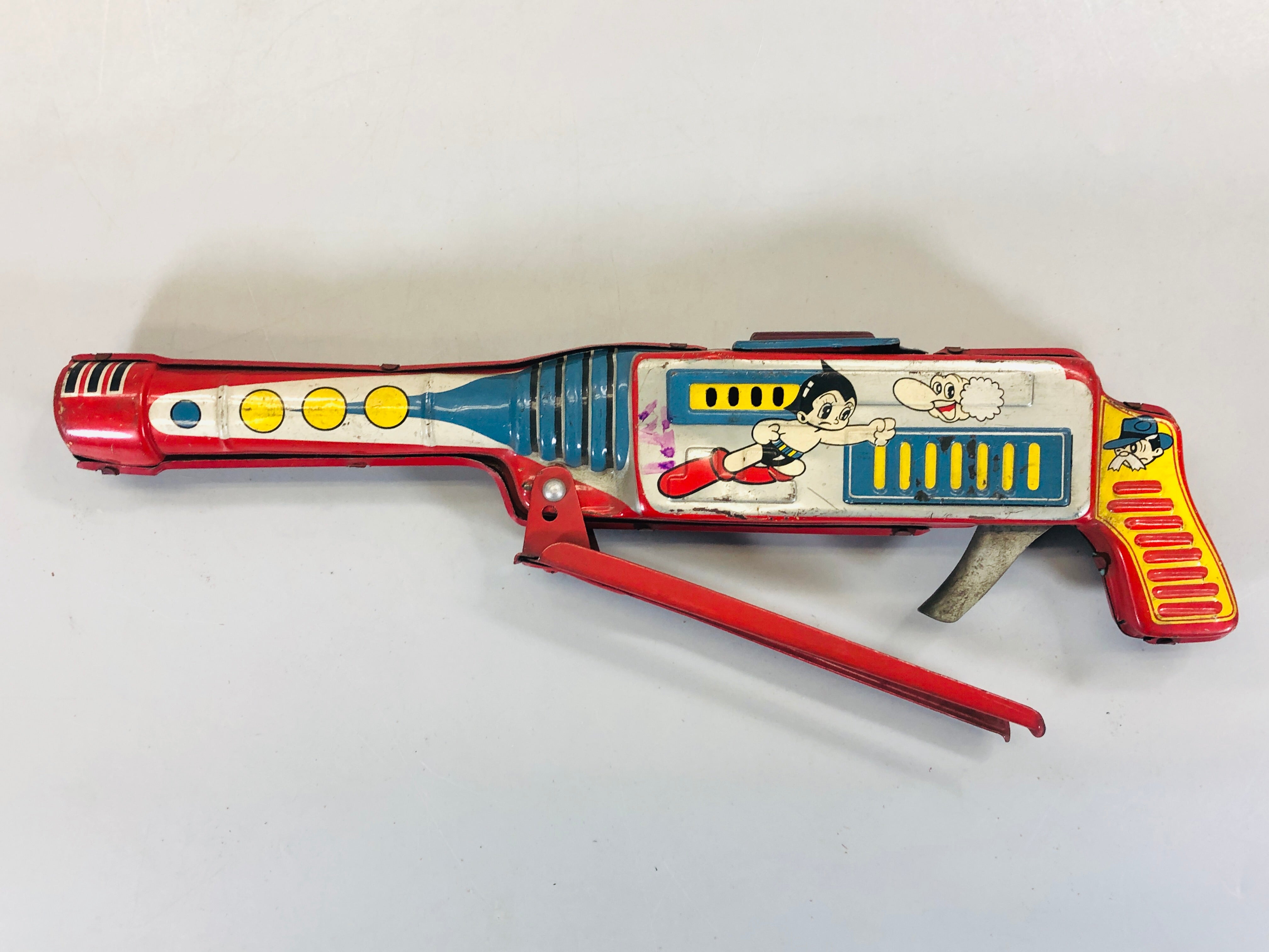 Y5496 TIN TOY Astro Boy robot pistrol gun Osamu Tezuka Japan 