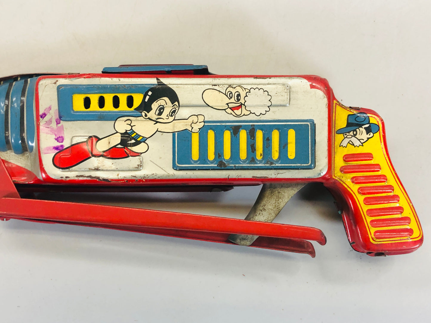 Y5496 TIN TOY Astro Boy robot pistrol gun Osamu Tezuka Japan antique vintage