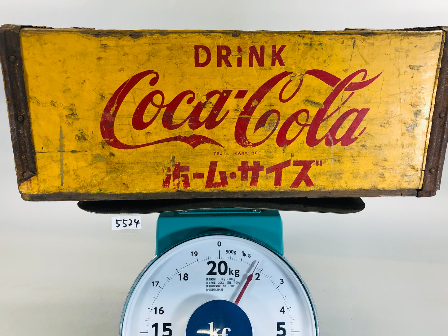 Y5524 BOX Coca-Cola wooden crate home size Japan antique storage vintage