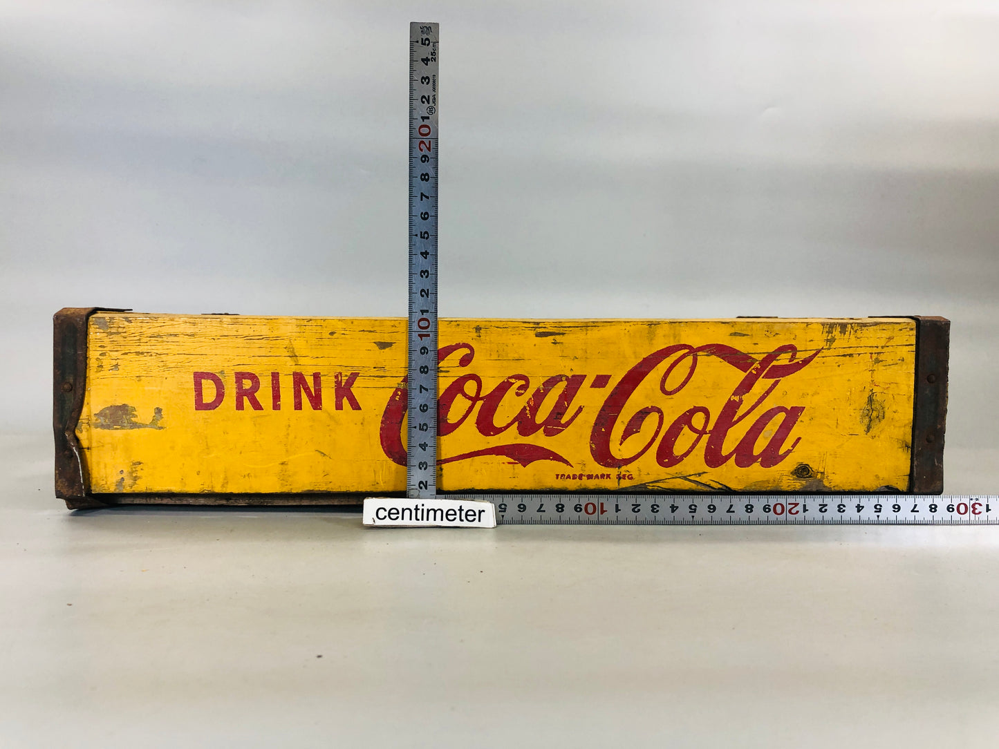 Y5525 BOX Coca-Cola wooden crate Japan antique storage interior vintage retro