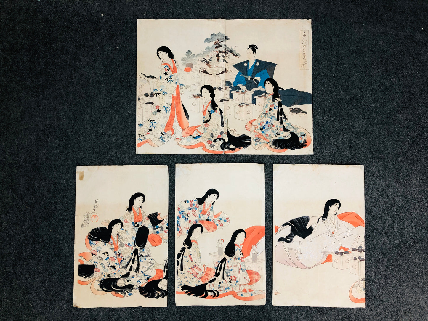 Y5709 WOODBLOCK PRINT Chikanobu Beauty Ooku great interior Japan Ukiyoe antique