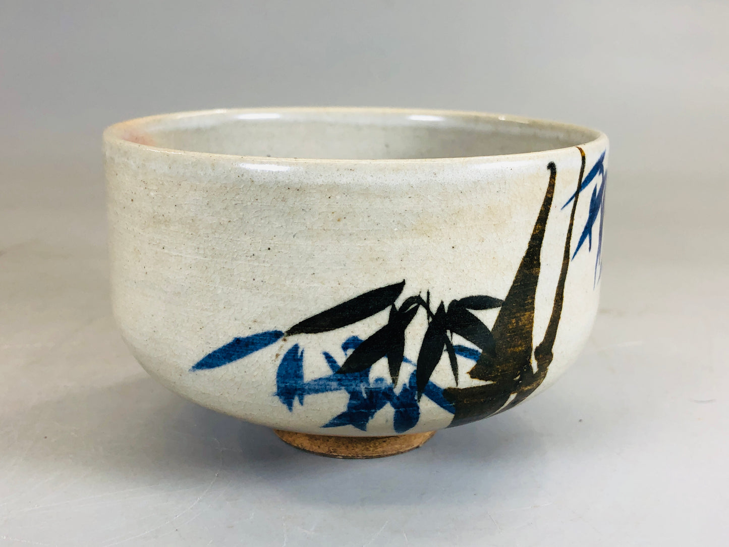 Y5780 CHAWAN Kyo-ware Kenzan signed Japan antique tea ceremony bowl pottery cup