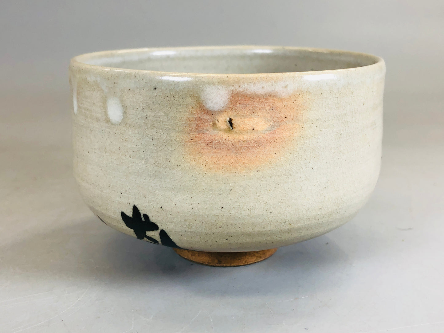 Y5780 CHAWAN Kyo-ware Kenzan signed Japan antique tea ceremony bowl pottery cup