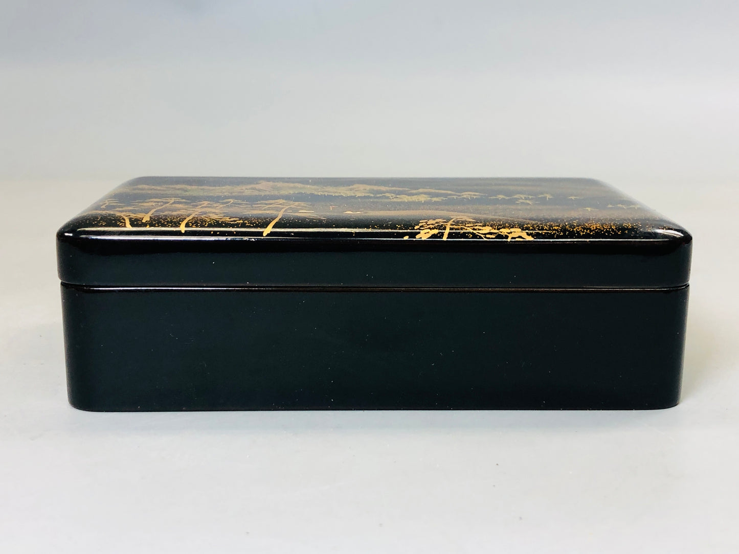 Y5790 BOX Makie small case Zohiko signed Japan antique vintage storage interior