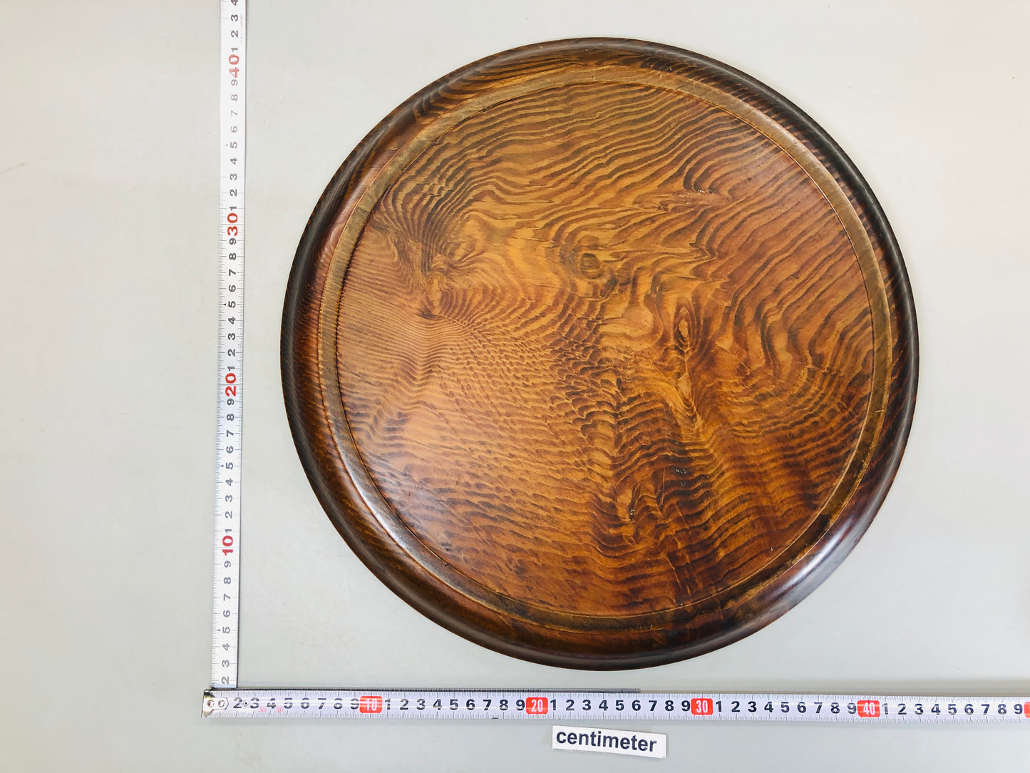 Y5825 TRAY pine OBON OZEN serving serveware Japan antique kitchen tableware