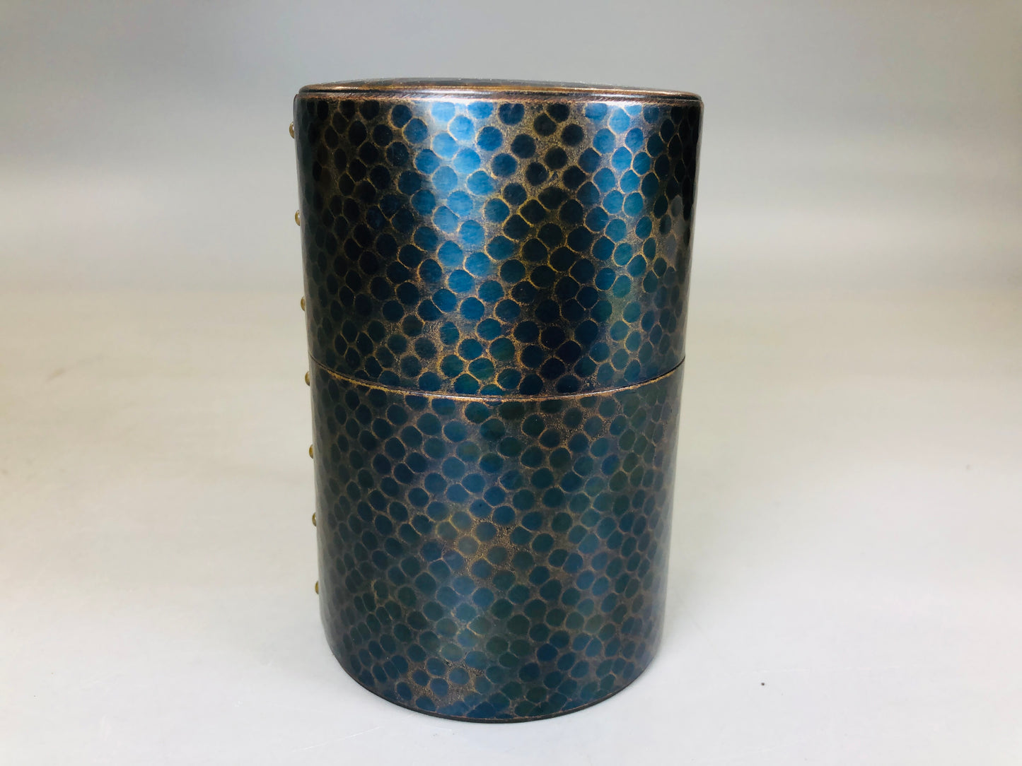 Y5832 TEA CADDY Gyokusendo Copper container canister Japan antique tea ceremony