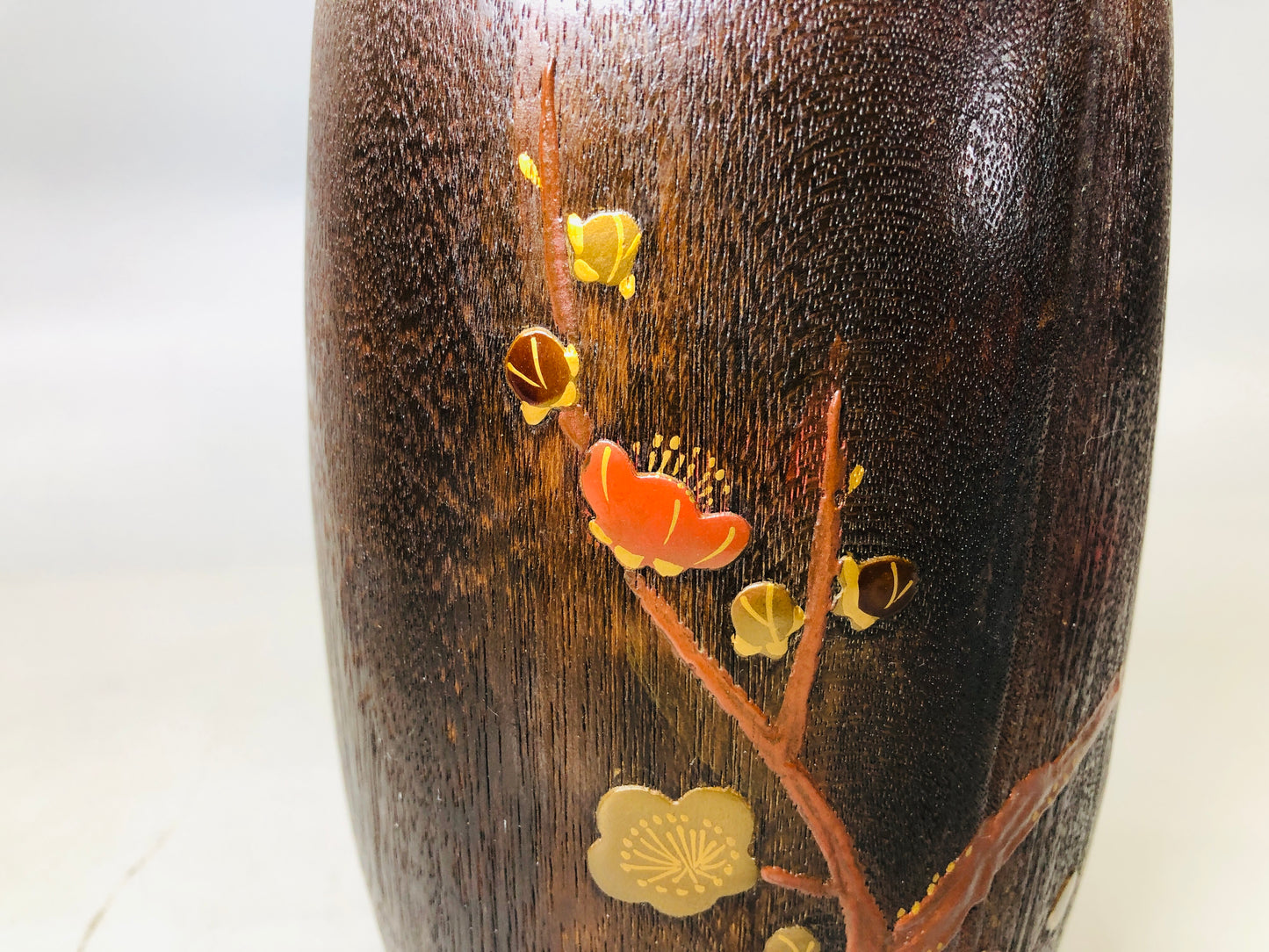 Y5840 FLOWER VASE Makie paulownia tree stand Japan ikebana antique interior