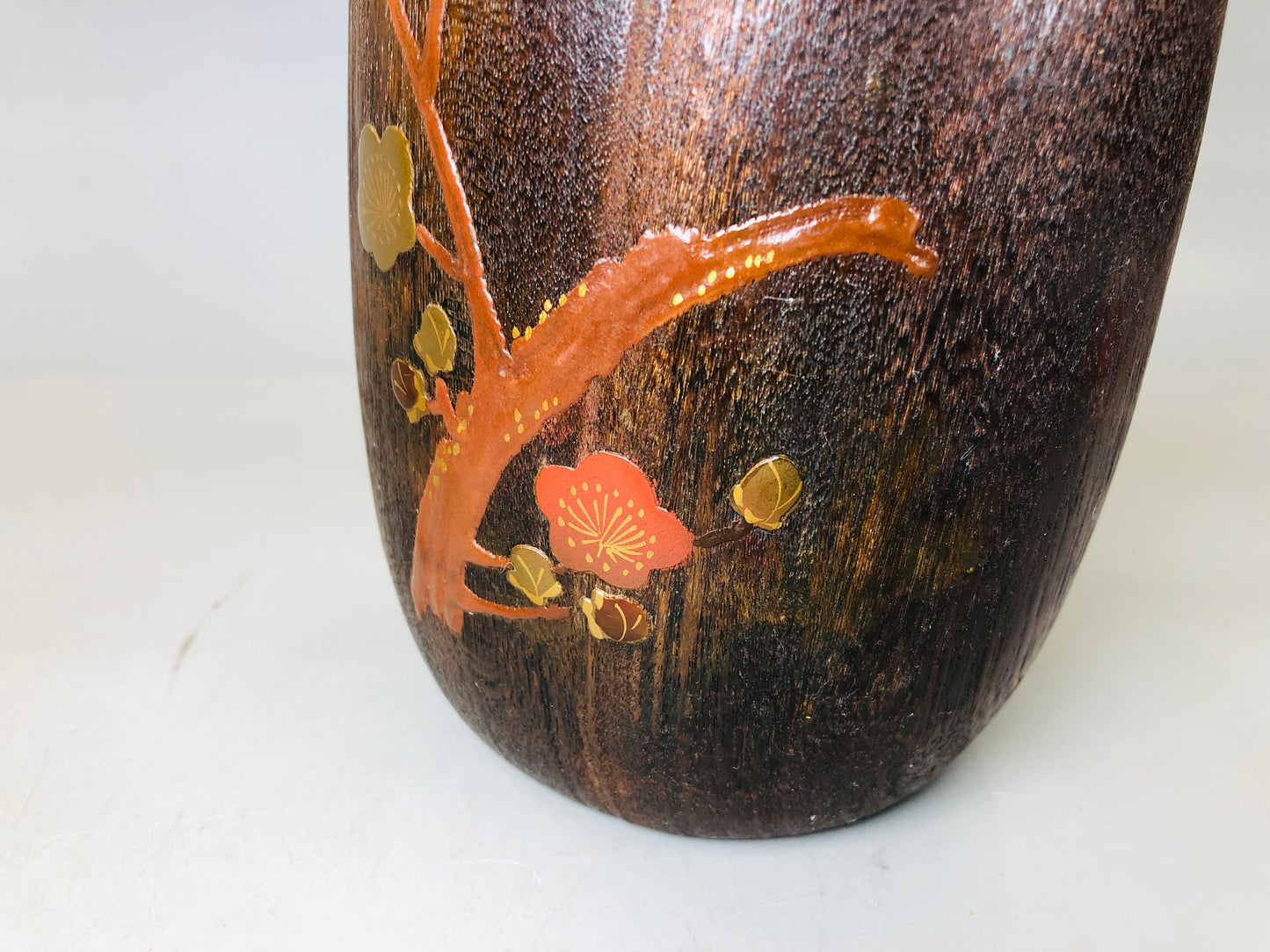 Y5840 FLOWER VASE Makie paulownia tree stand Japan ikebana antique interior