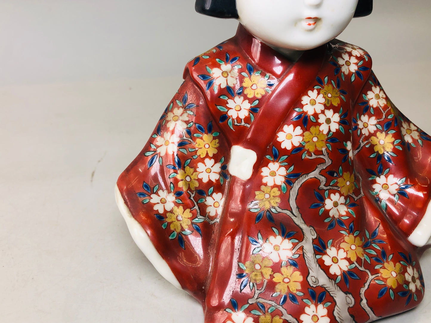 Y5914 STATUE Koransha Child figure figurine color picture Japan antique interior