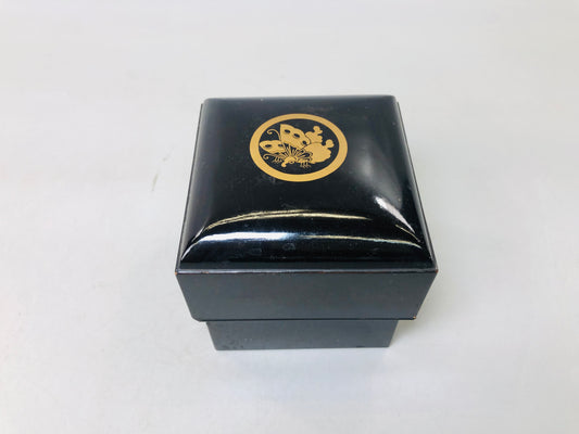 Y5925 BOX Makie small case container Family crest Japan antique interior decor
