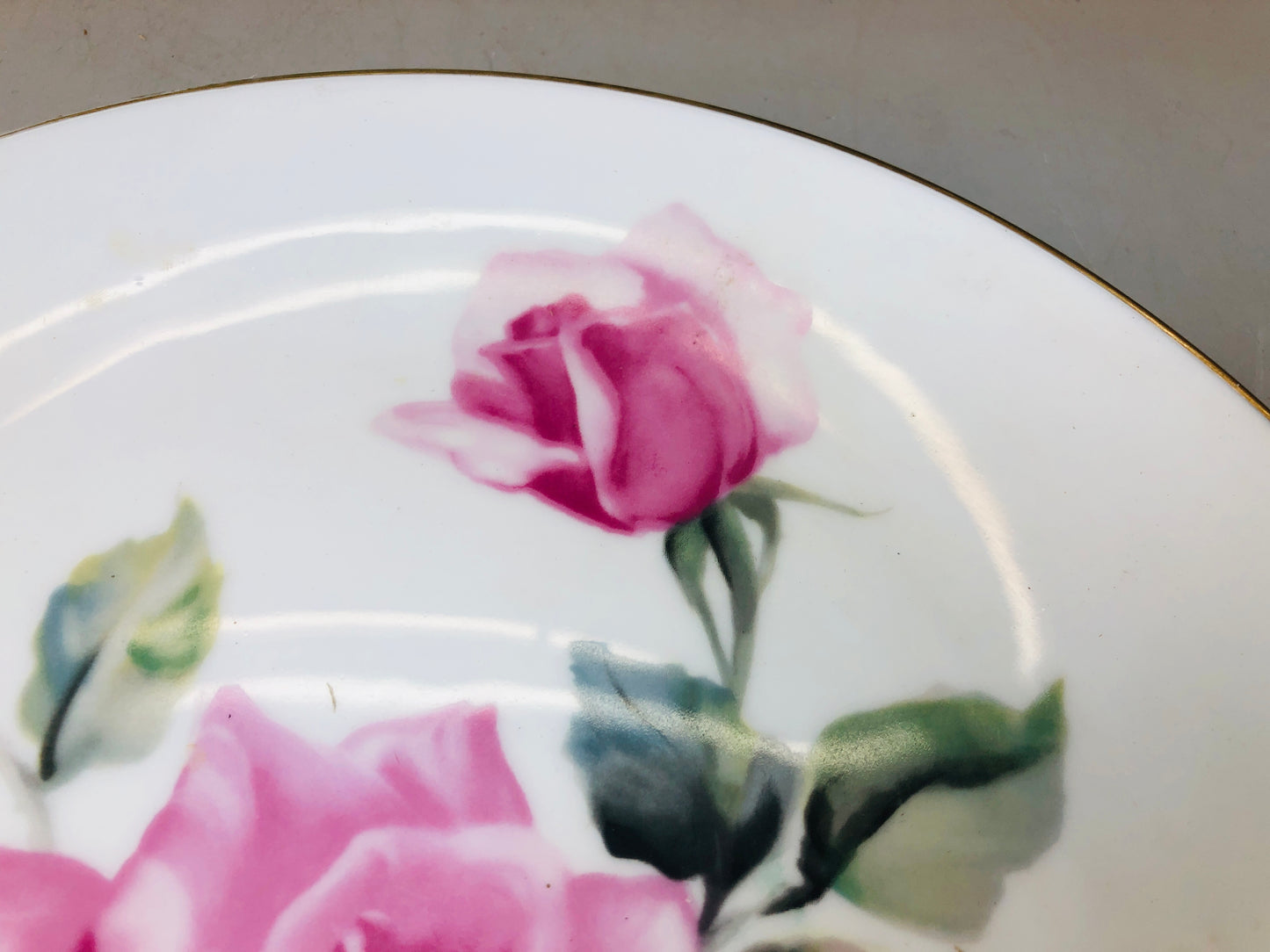 Y5942 DISH Noritake decorative plate signed Rose Japan antique interior decor