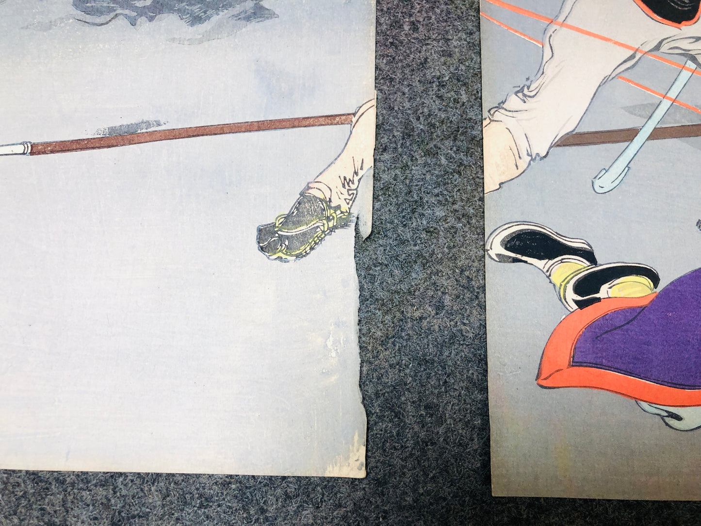 Y5949 WOODBLOCK PRINT Shoukoku War triptych Japan Ukiyoe antique art interior