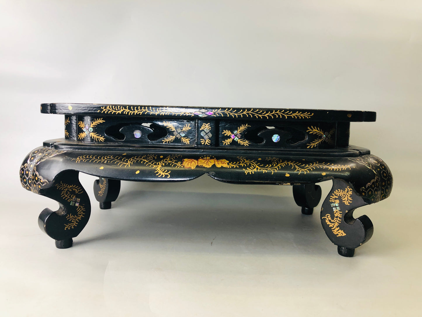 Y6031 STAND Makie mother-of-pearl work Phoenix Japan antique decor interior