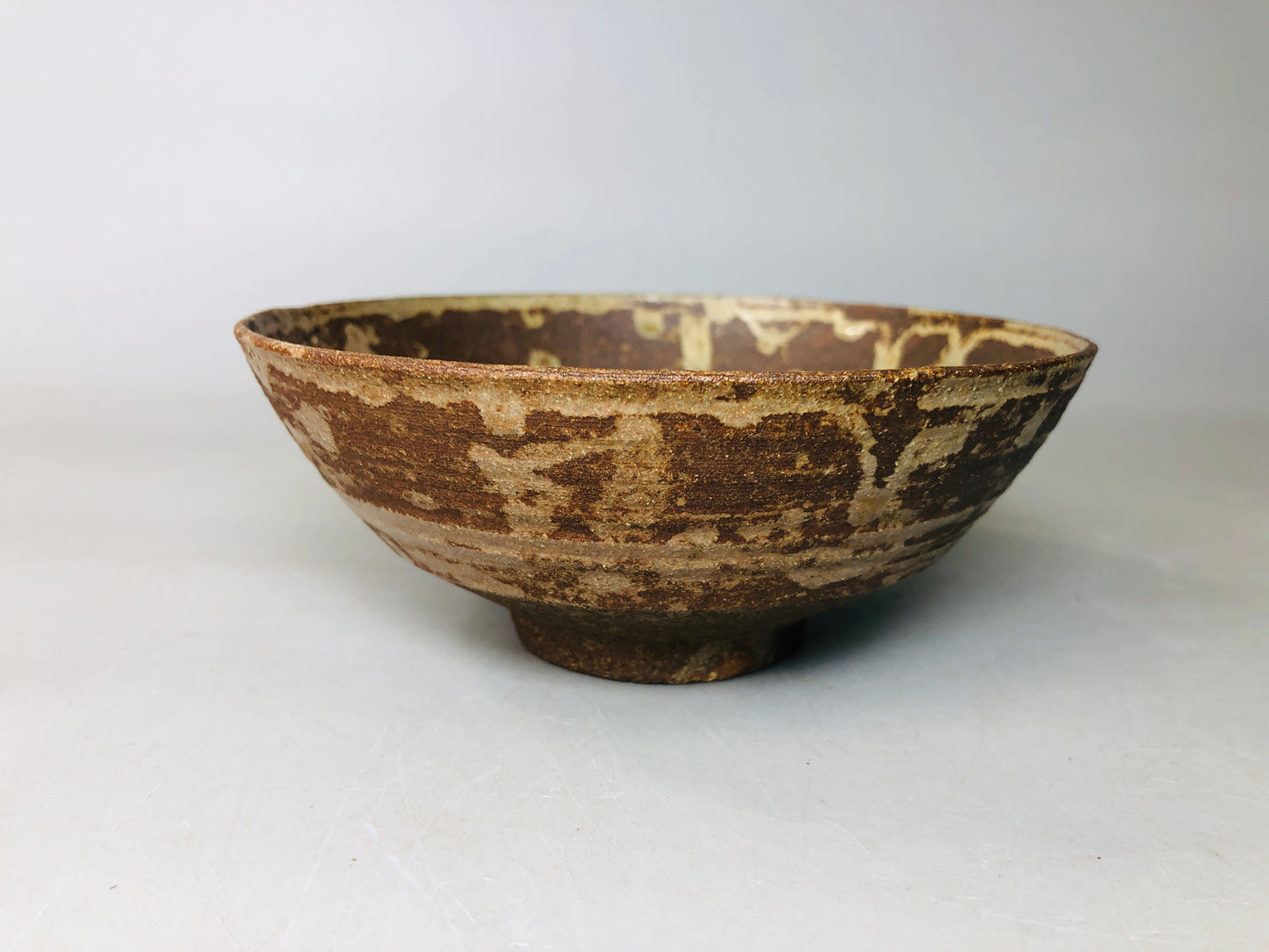Y6046 [VIDEO] CHAWAN Totoya bowl cup Japan antique tea ceremony vintage pottery teacup