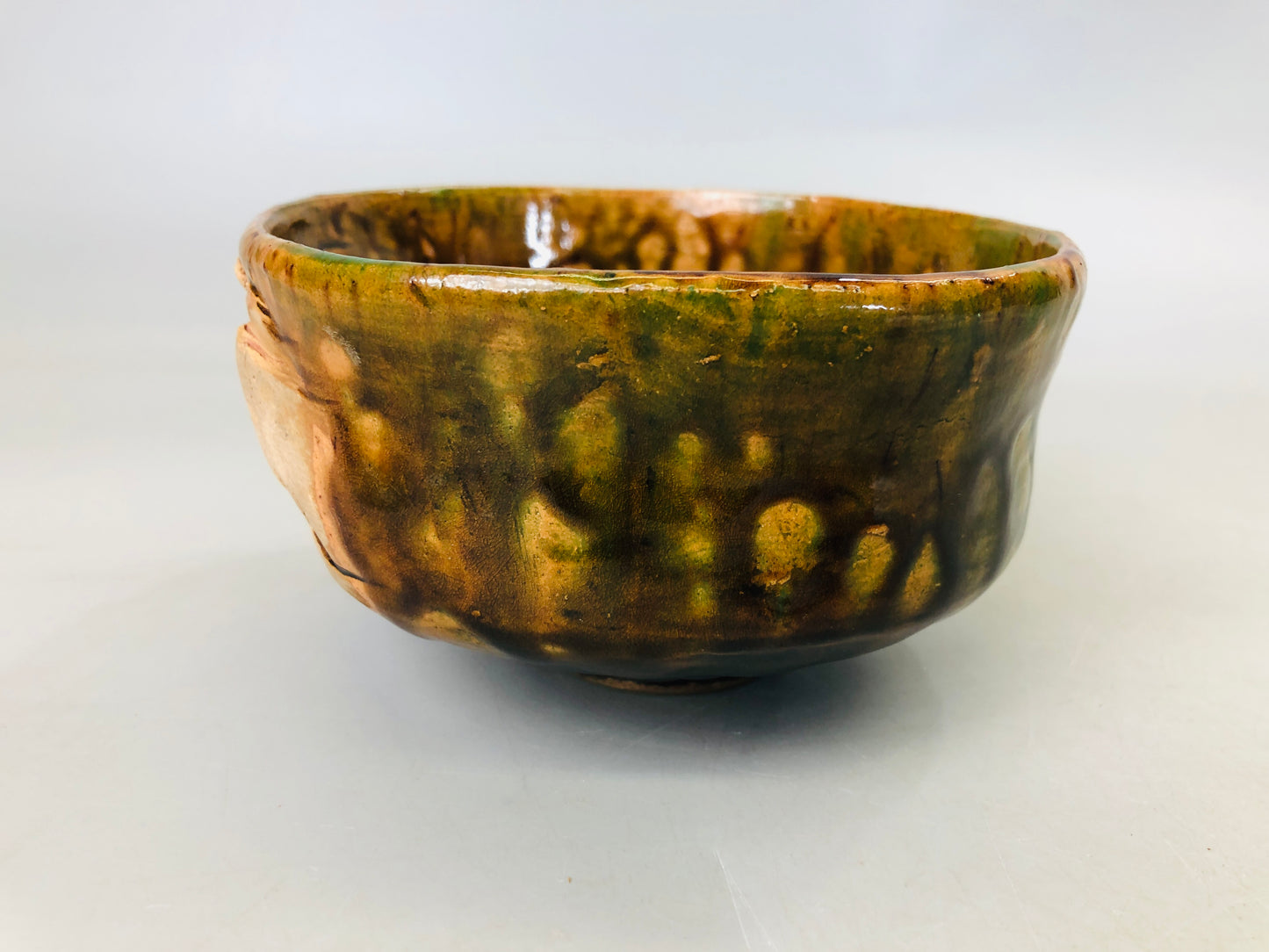 Y6080 [VIDEO] CHAWAN Fine carving Matcha bowl signed box Japan antique tea ceremony