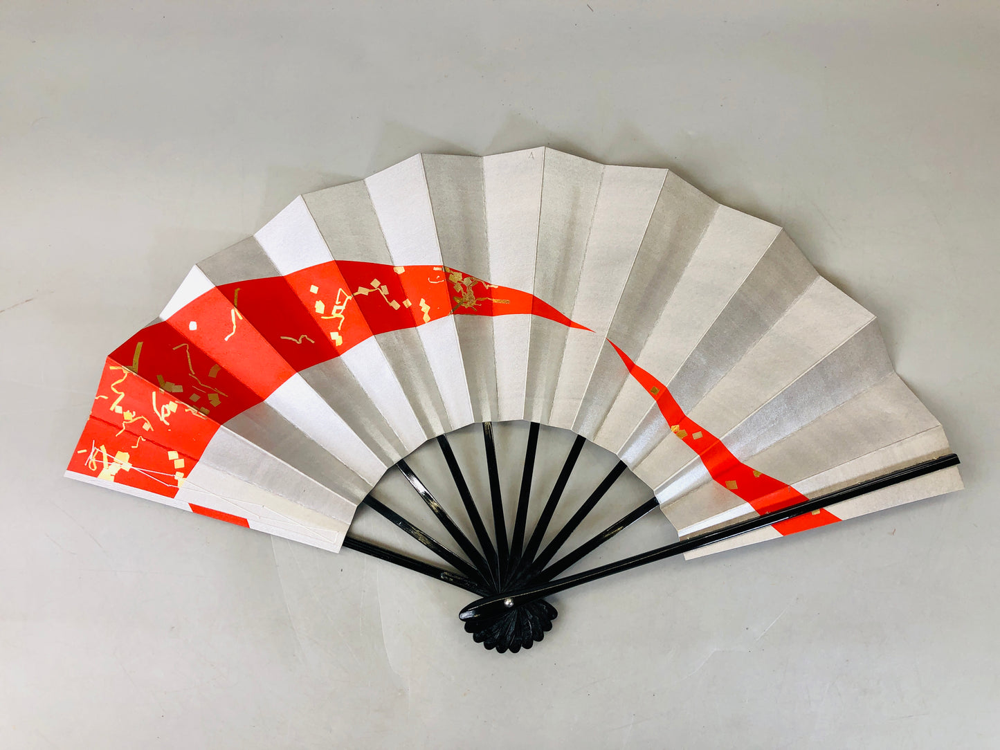 Y6101 [VIDEO] SENSU Dancer's folding paper fan box Kabuki Japan antique vintage kimono