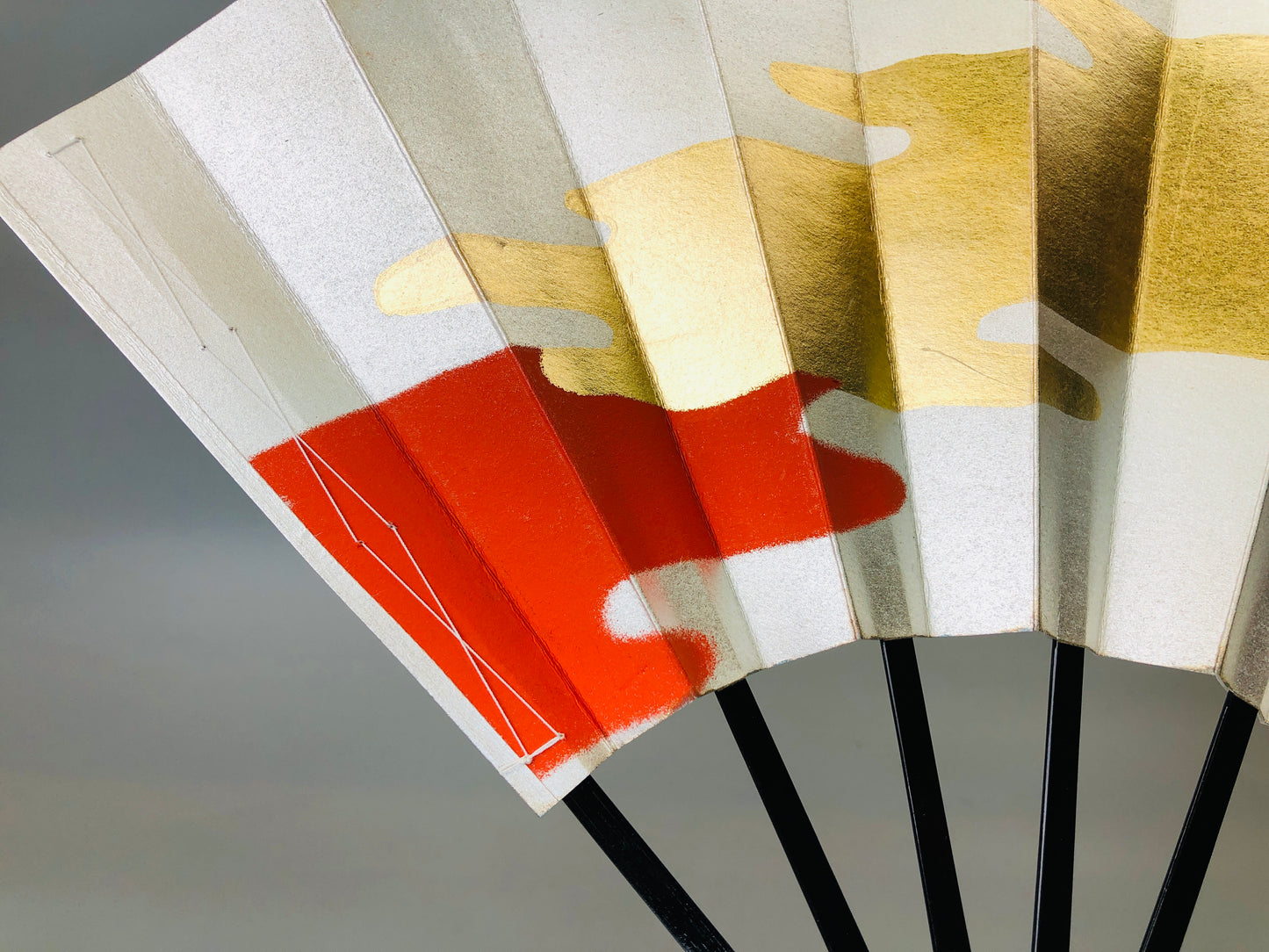 Y6103 [VIDEO] SENSU Dancer's folding paper fan box cloud Japan antique vintage kimono