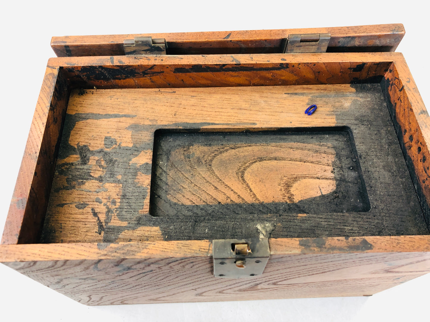 Y6129 [VIDEO] TANSU small Chest of drawers zelkova suzuri box Japan antique interior