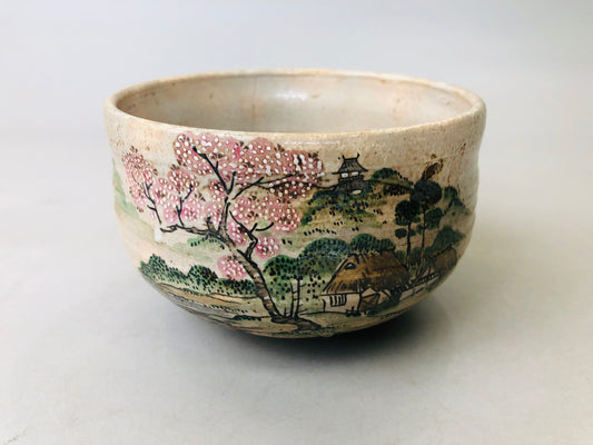 Y6163 [VIDEO] CHAWAN Inuyama-ware bowl Japan antique tea ceremony vintage pottery