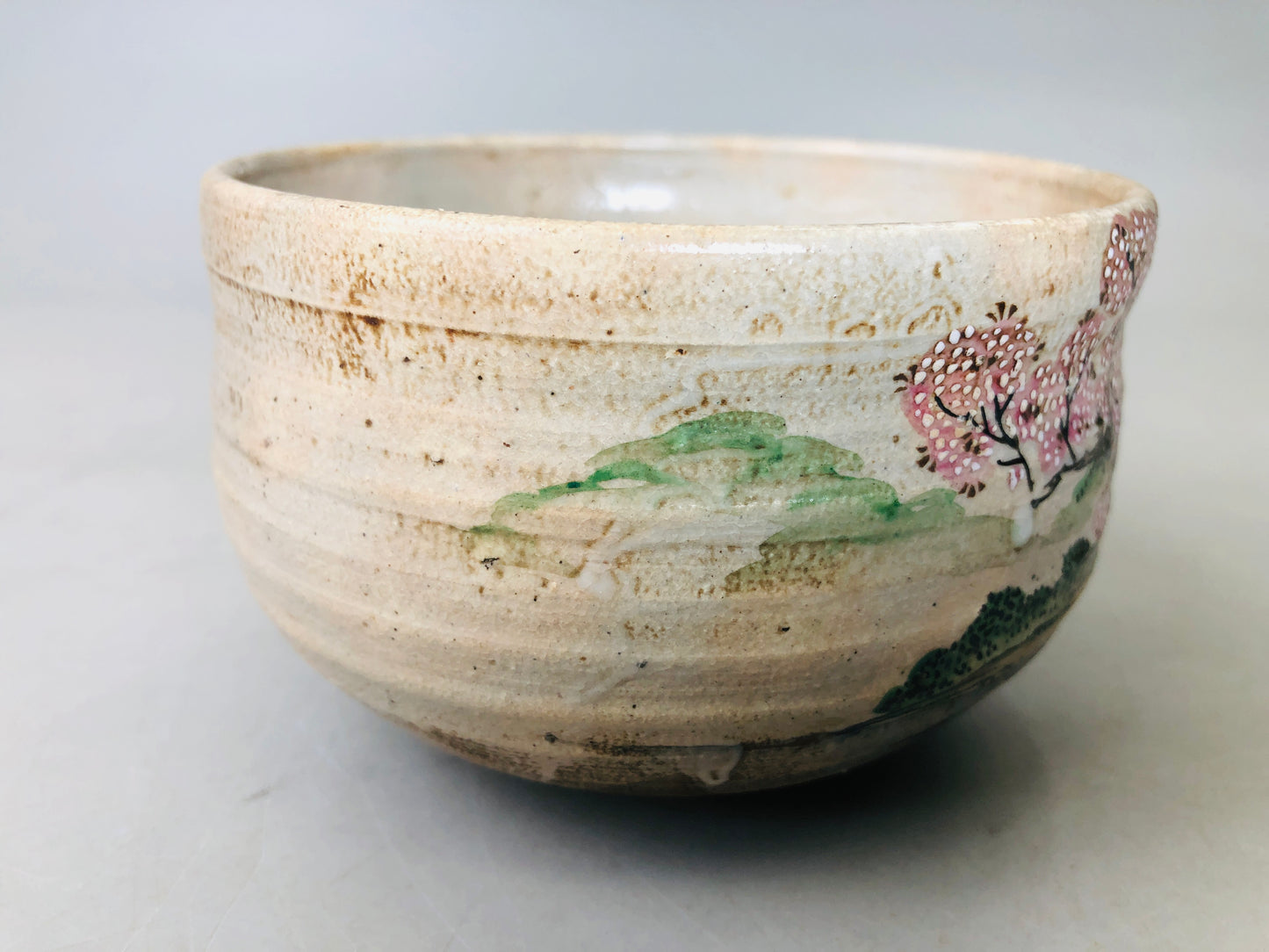 Y6163 [VIDEO] CHAWAN Inuyama-ware bowl Japan antique tea ceremony vintage pottery