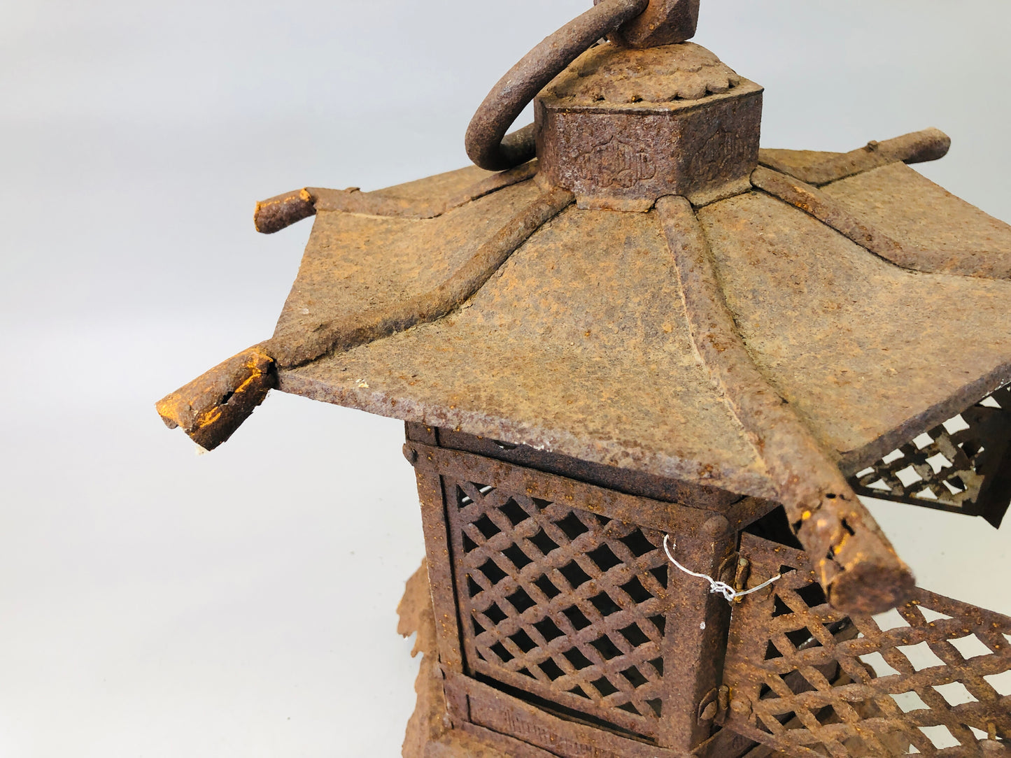 Y6191 [VIDEO] TOUROU Iron Lantern lamp cicada Japan antique vintage interior decor