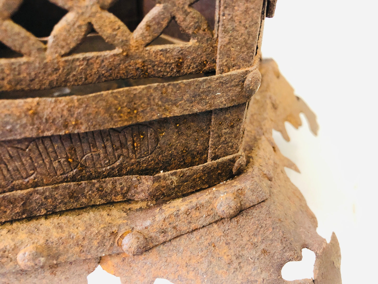 Y6191 [VIDEO] TOUROU Iron Lantern lamp cicada Japan antique vintage interior decor