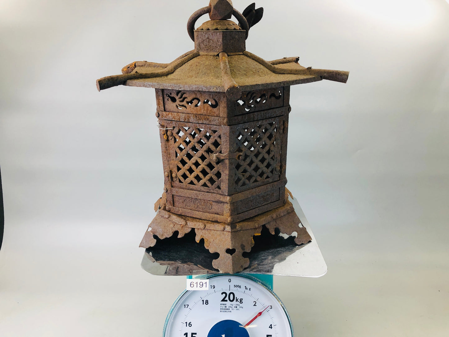 Y6191 [VIDEO] TOUROU Iron Lantern lamp cicada Japan antique vintage interior decor