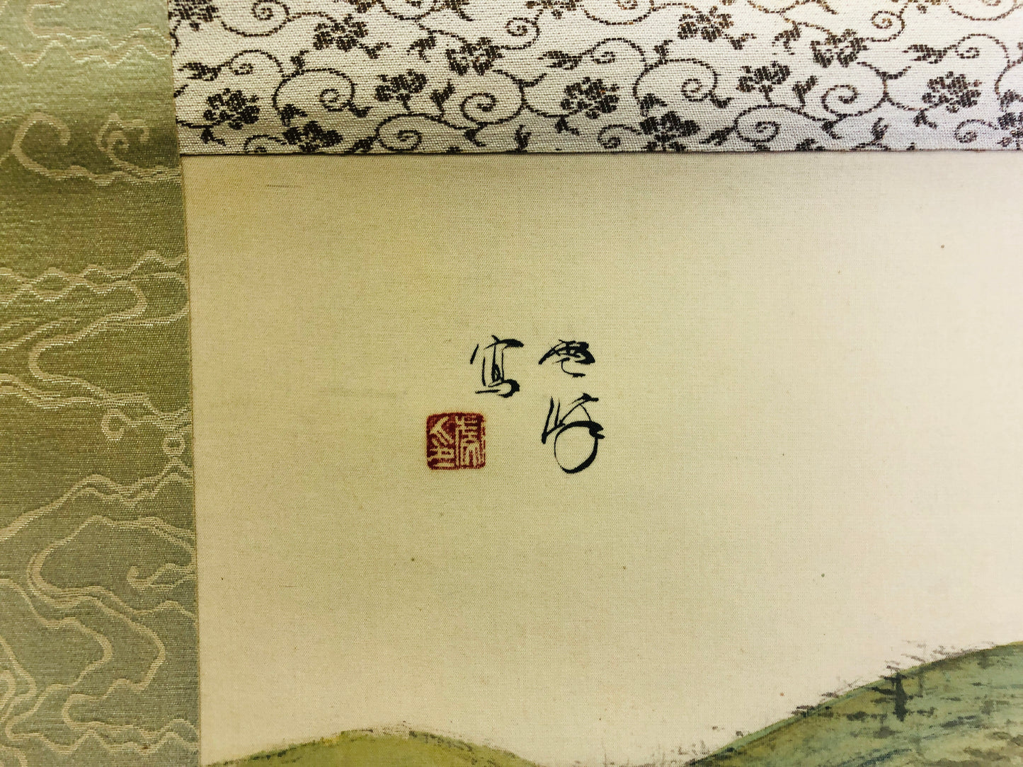 Y6257 [VIDEO] KAKEJIKU Pine Forest landscape signed box Japan antique hanging scroll art