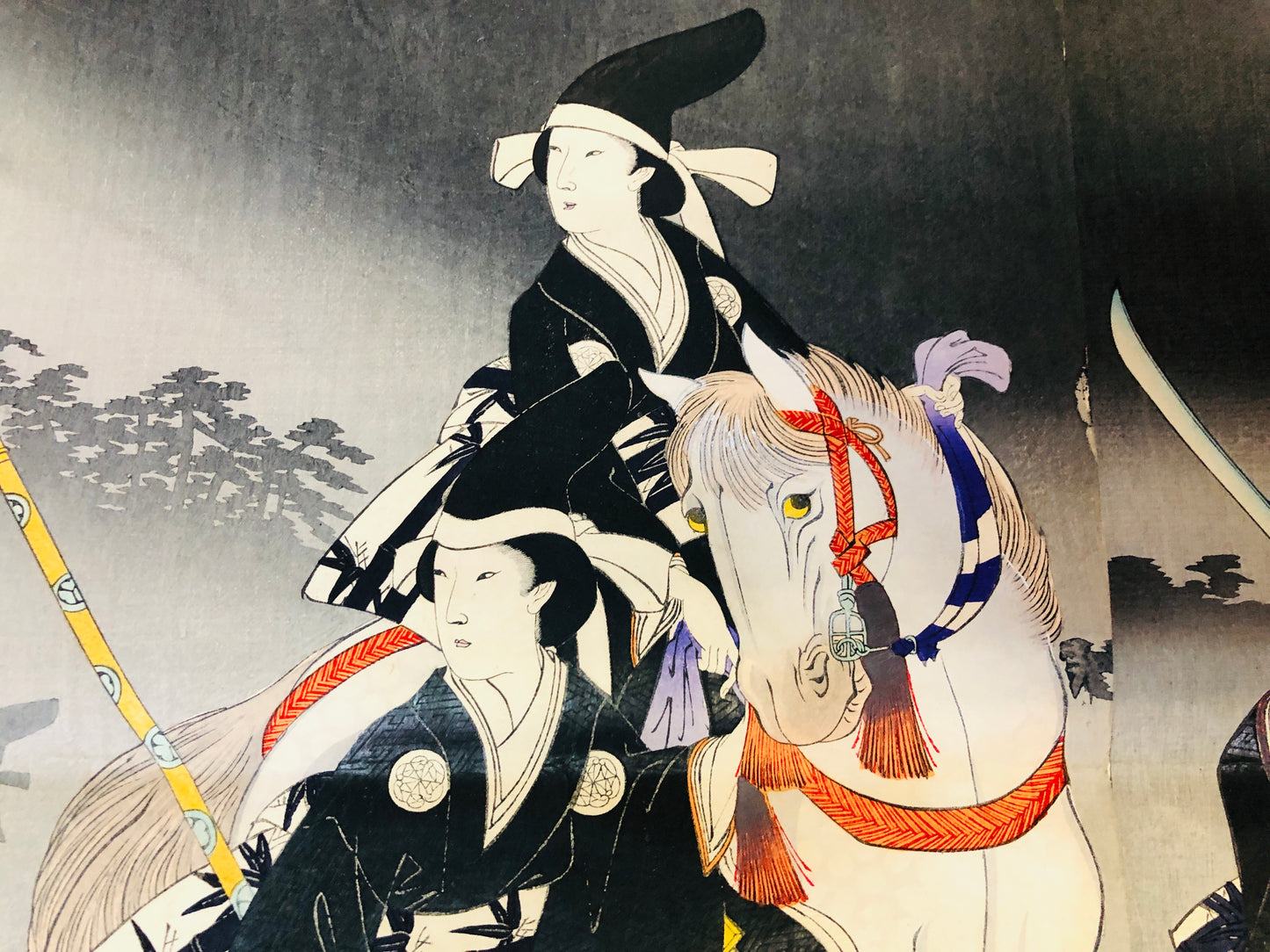 Y6284 [VIDEO] WOODBLOCK PRINT Chikanobu triptych Chiyoda no Ooku Japan Ukiyoe antique