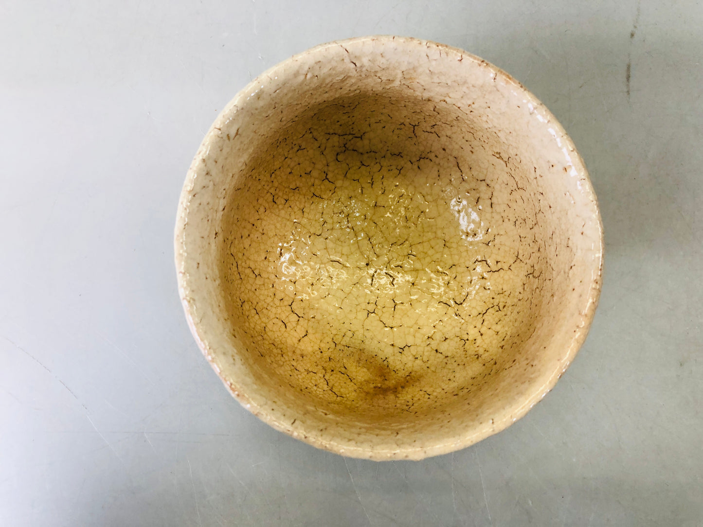 Y6295 [VIDEO] CHAWAN Hagi-ware bowl box Japan antique tea ceremony pottery cup vintage