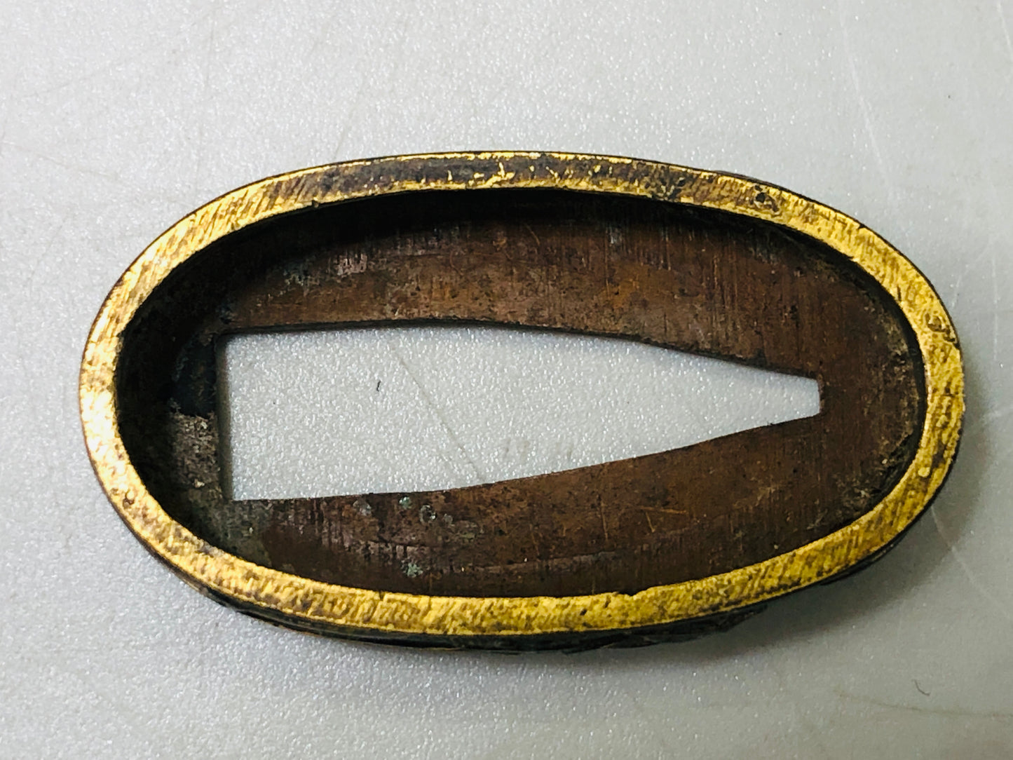 Y6316 [VIDEO] FUCHIGASHIRA katana Japanese sword fittings Japan antique samurai koshirae