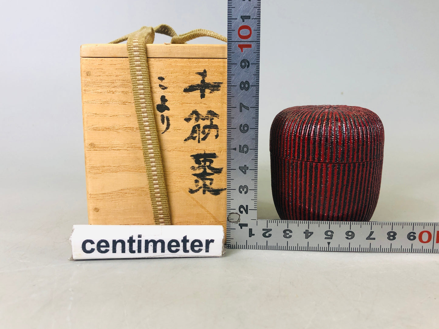 Y6373 [VIDEO] NATUME Caddy container signed box Japan Tea Ceremony utensil antique