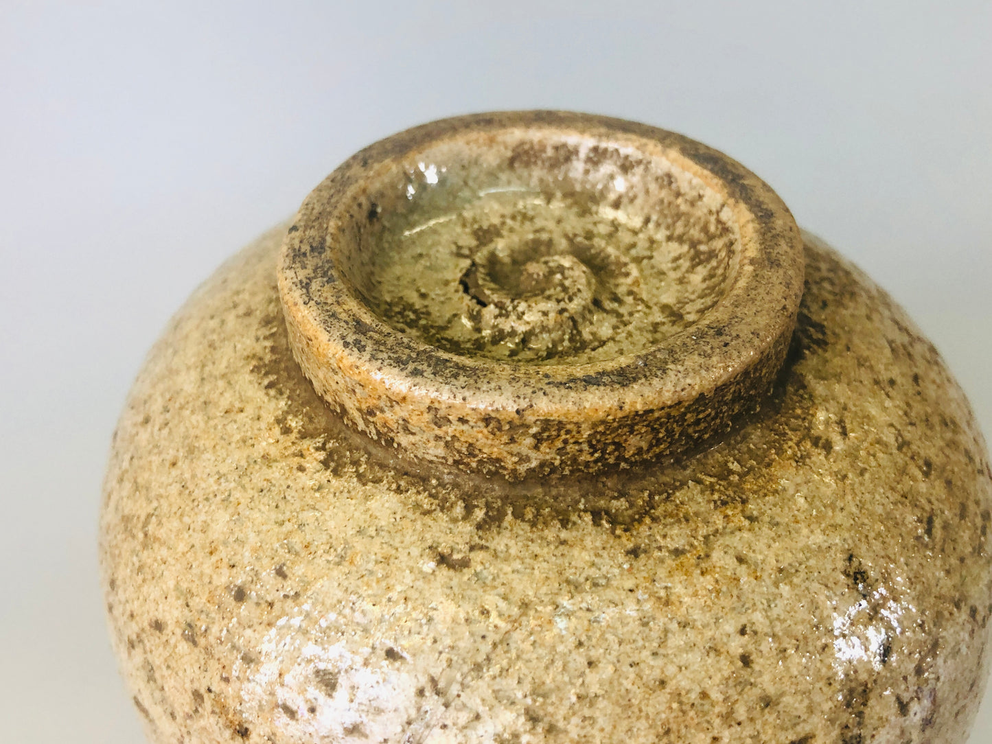 Y6389 [VIDEO] CHAWAN Souma-ware tube kintsugi Japan antique tea ceremony pottery bowl