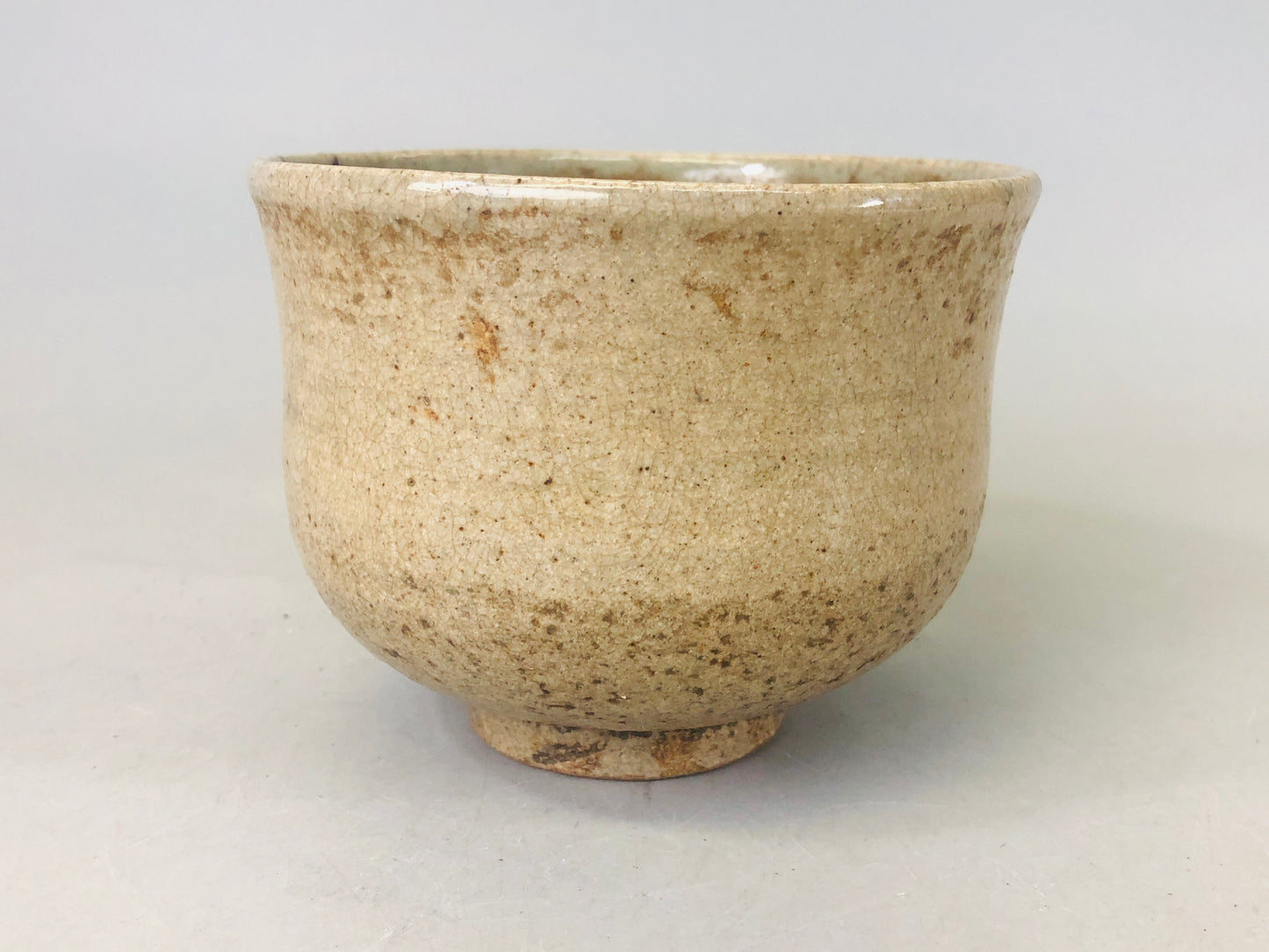 Y6389 [VIDEO] CHAWAN Souma-ware tube kintsugi Japan antique tea ceremony pottery bowl