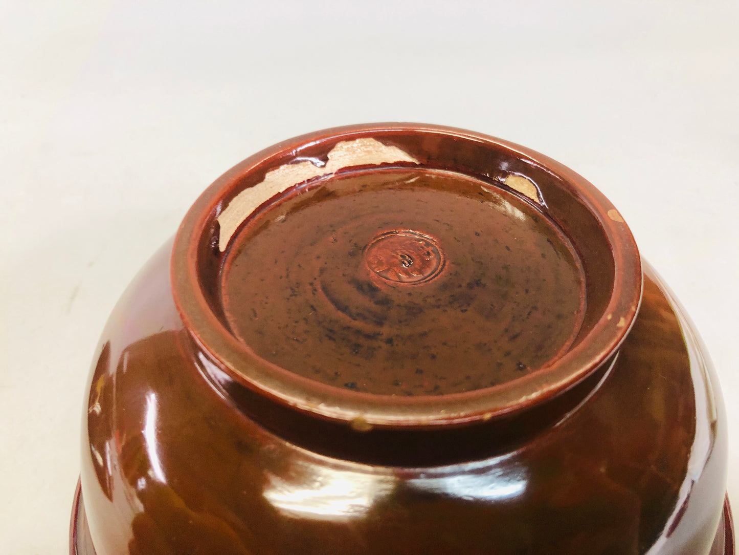 Y6392 [VIDEO] CHAWAN Raku-ware Makie confectionery bowl lid signed Japan antique pottery