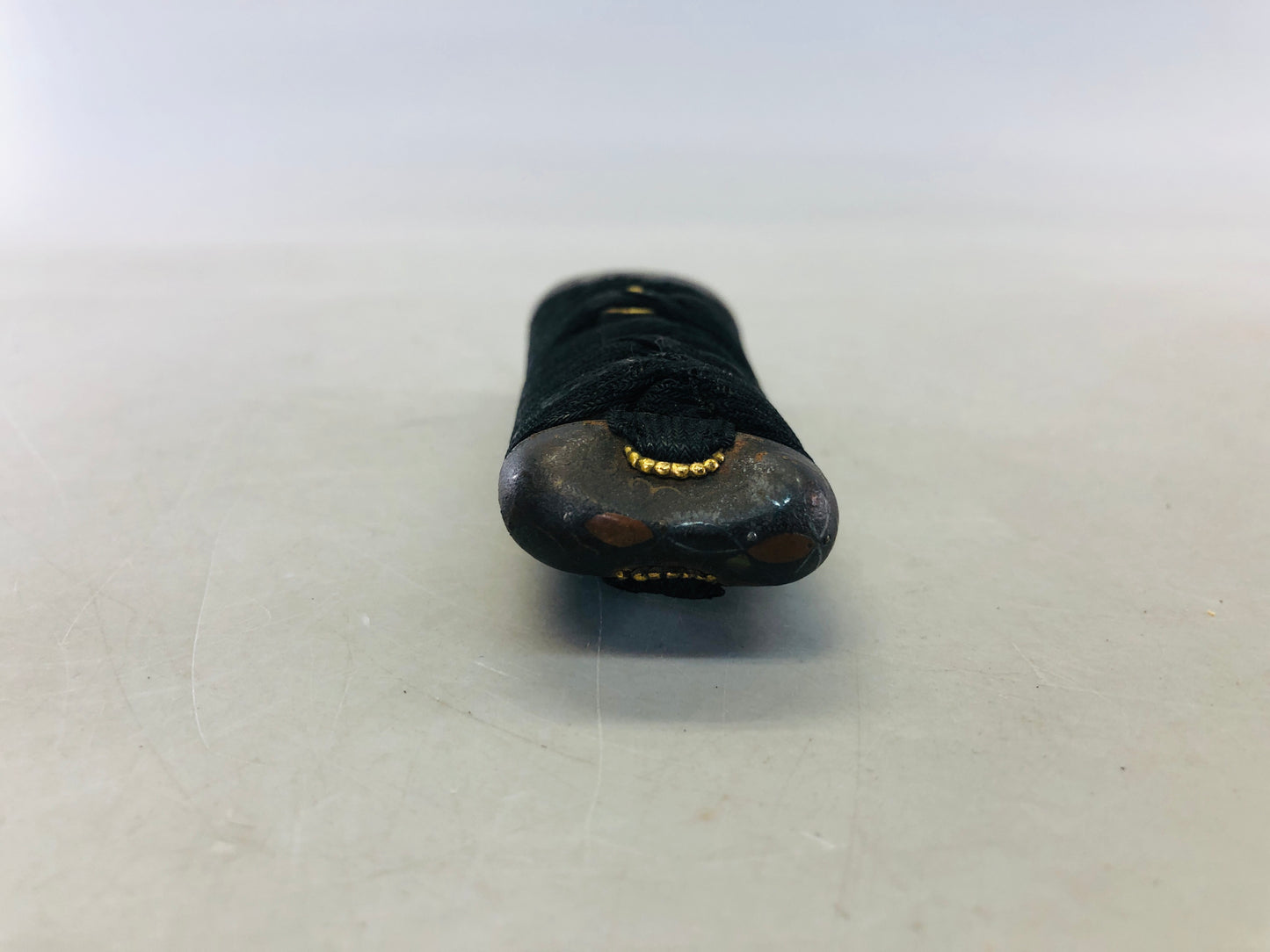 Y6412 [VIDEO] TSUKA short sword fittings inlay FUCHIGASHIRA MENUKI Japan samurai katana