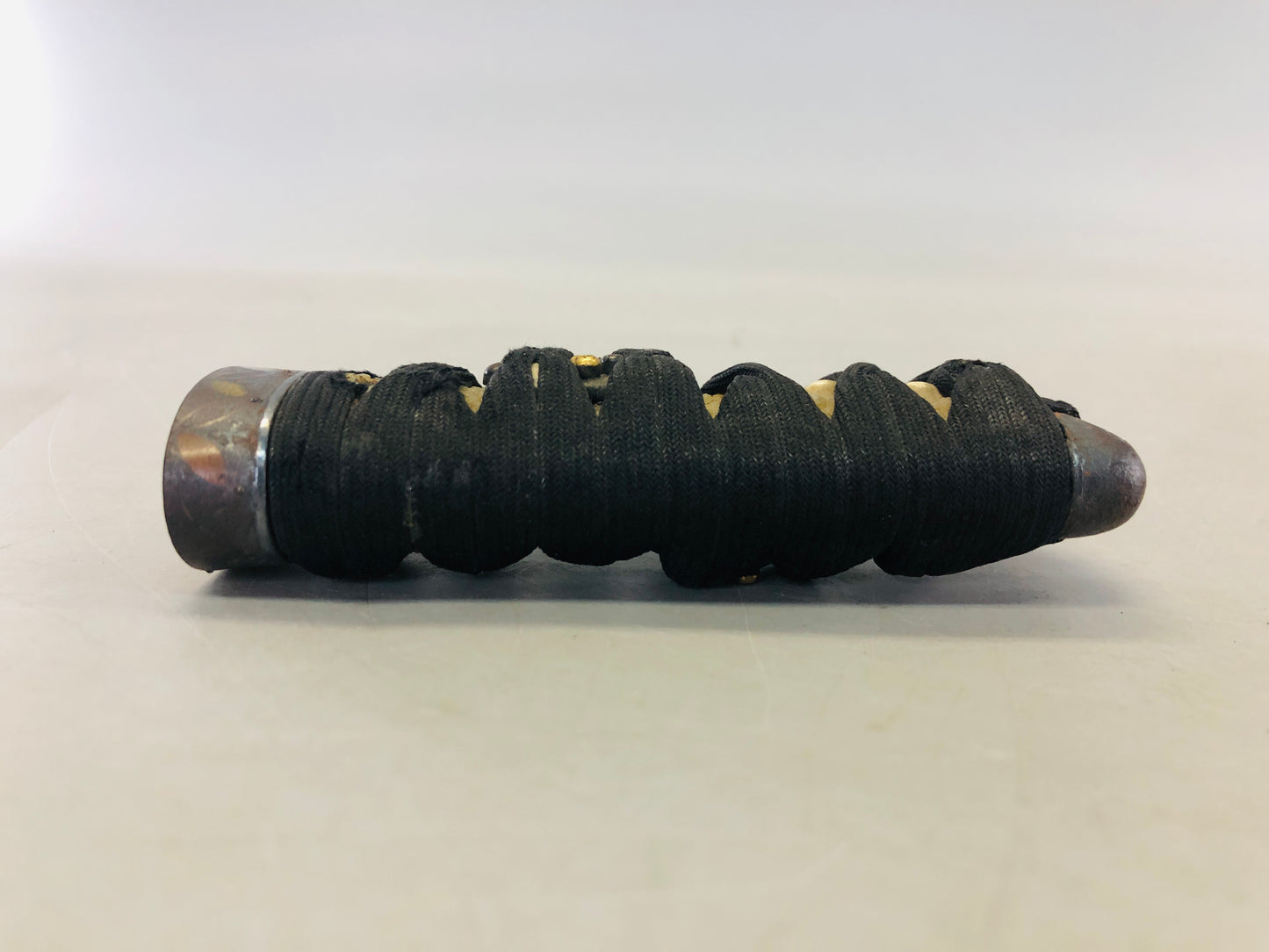 Y6412 [VIDEO] TSUKA short sword fittings inlay FUCHIGASHIRA MENUKI Japan samurai katana