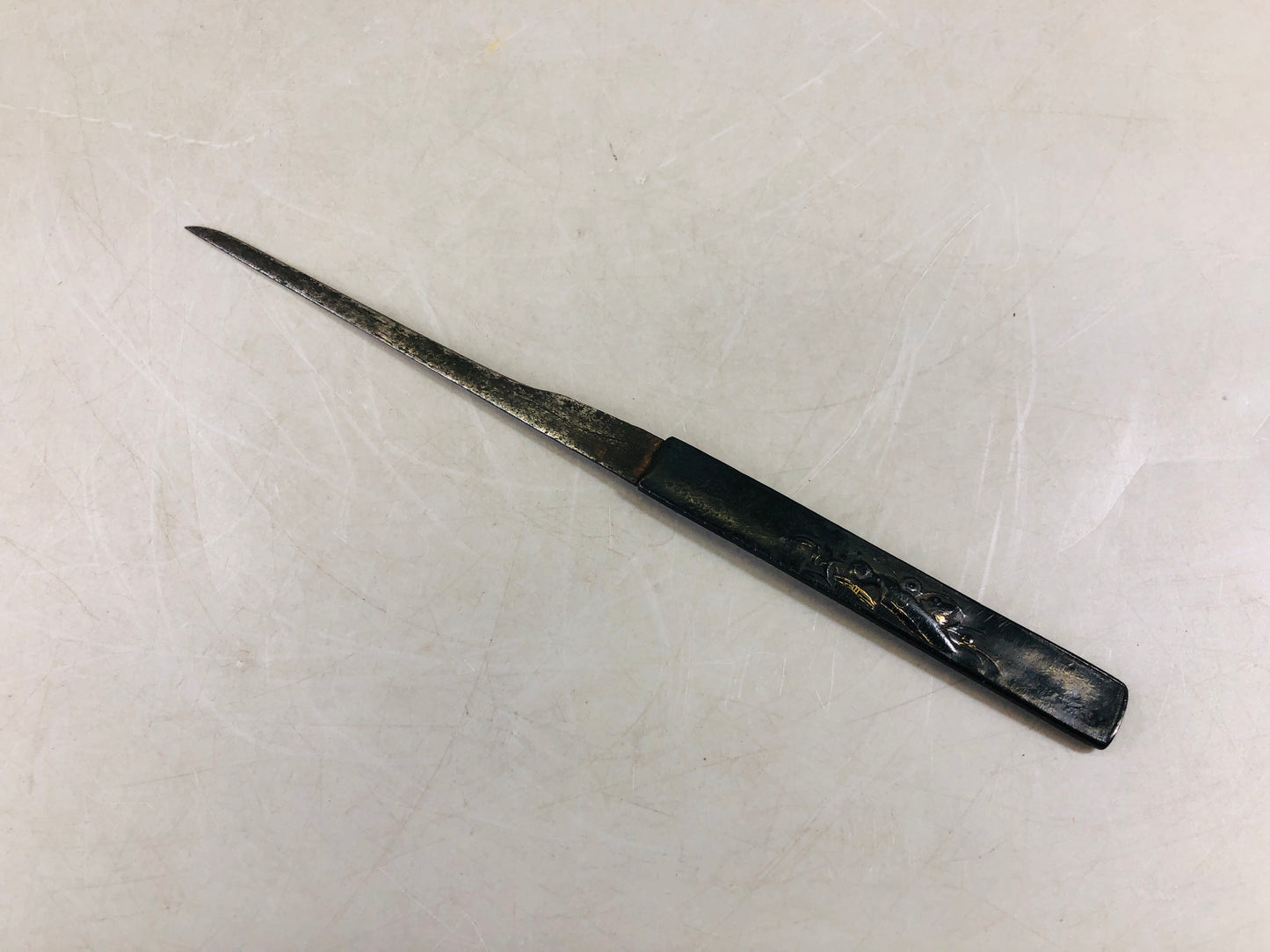 Y6415 [VIDEO] KATANA Kogatana small sword inlay Japan antique samurai Bushi koshirae