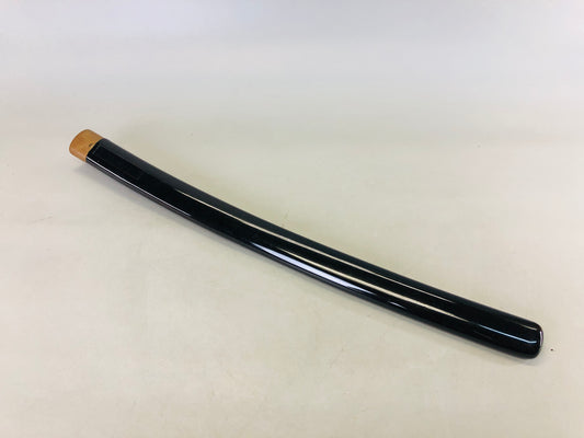 Y6420 [VIDEO] SAYA Wakizashi scabbard black paint Japan antique samurai katana arms