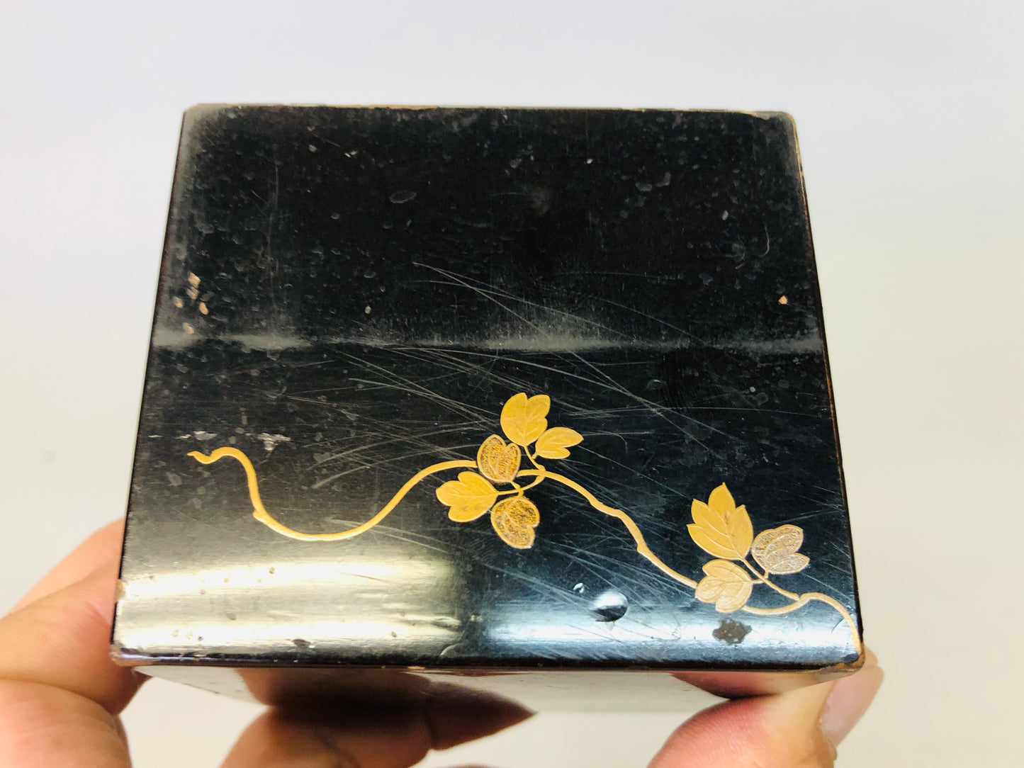 Y6437 [VIDEO] BOX Makie container case Japan antique incense fragrance aromatherapy